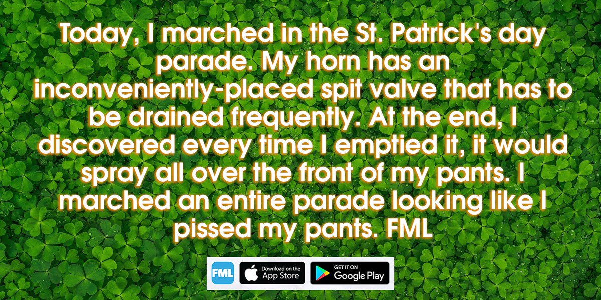 fml's tweet photo. Not such a shocking sight on St. Patrick's Day, at least. ππ³ #StPaddyFail #StPaddysDay #fml https://t.co/uYhonE3U6w