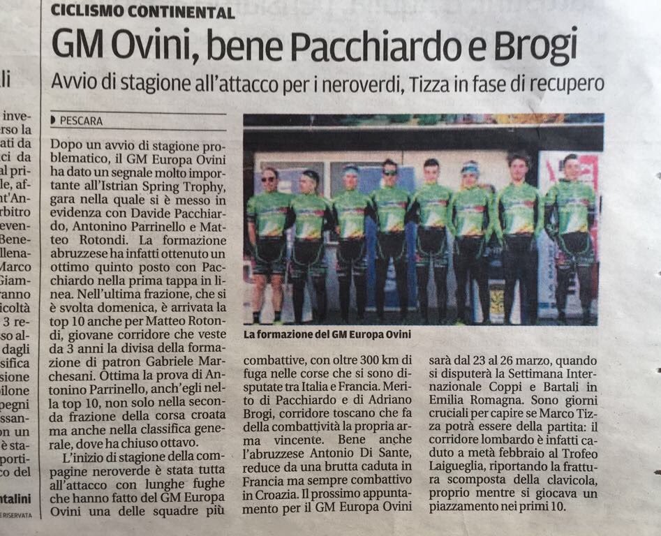 GM_EuropaOvini's tweet photo. Stamattina siamo sulle pagine di @Il_Centro #maimollare #blackandgreen https://t.co/54Epq6MyxE
