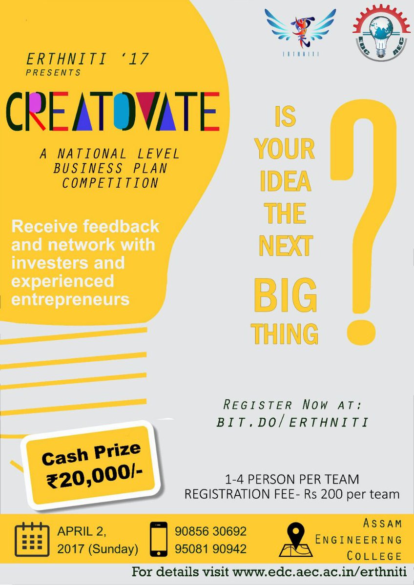 EDCaec's tweet photo. Create + Innovate= Creatovate , Erthniti bring back the B-plan competition and this time on a national level.visit https://t.co/qlb0sScLtm https://t.co/dqeA2eSSXE