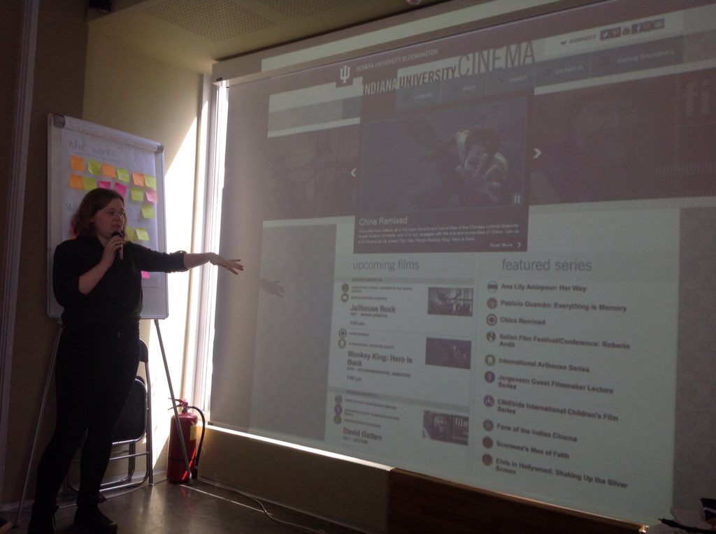 EuropaCinemas's tweet photo. @barbaratwist fr/ @arthousenow about healthy online communities in US: yr website is the centre of yr cinema social universe #ECSoLab2017 https://t.co/3p9t4UkXQj