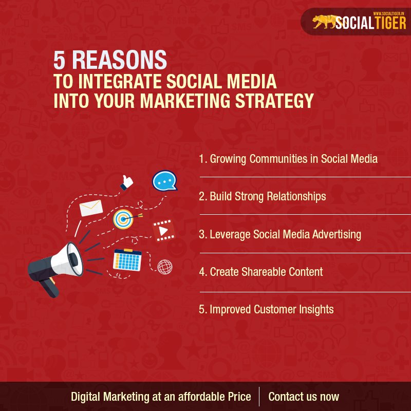 SocialTigerIN's tweet photo. Here are 5 Reasons to Integrate Social Media Into Your Marketing Strategy
#SocialMediaMarketing #DigitalMarketing #MarketingStrategy https://t.co/hbYgu1obs1