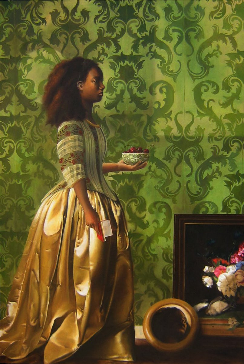 bahiawatson's tweet image. oooh - i love her paintings; the new narratives offered, expanding the idea of a black person in a period setting. elizabeth-colomba.com