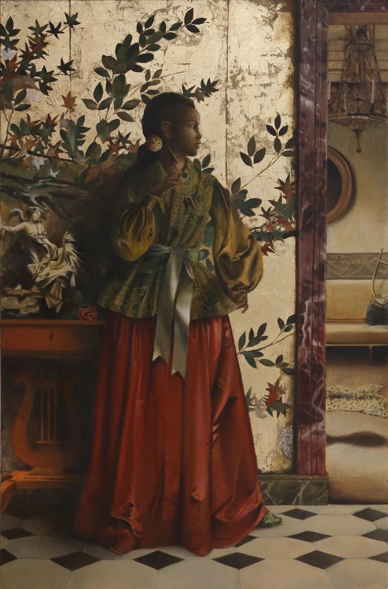 bahiawatson's tweet image. oooh - i love her paintings; the new narratives offered, expanding the idea of a black person in a period setting. elizabeth-colomba.com