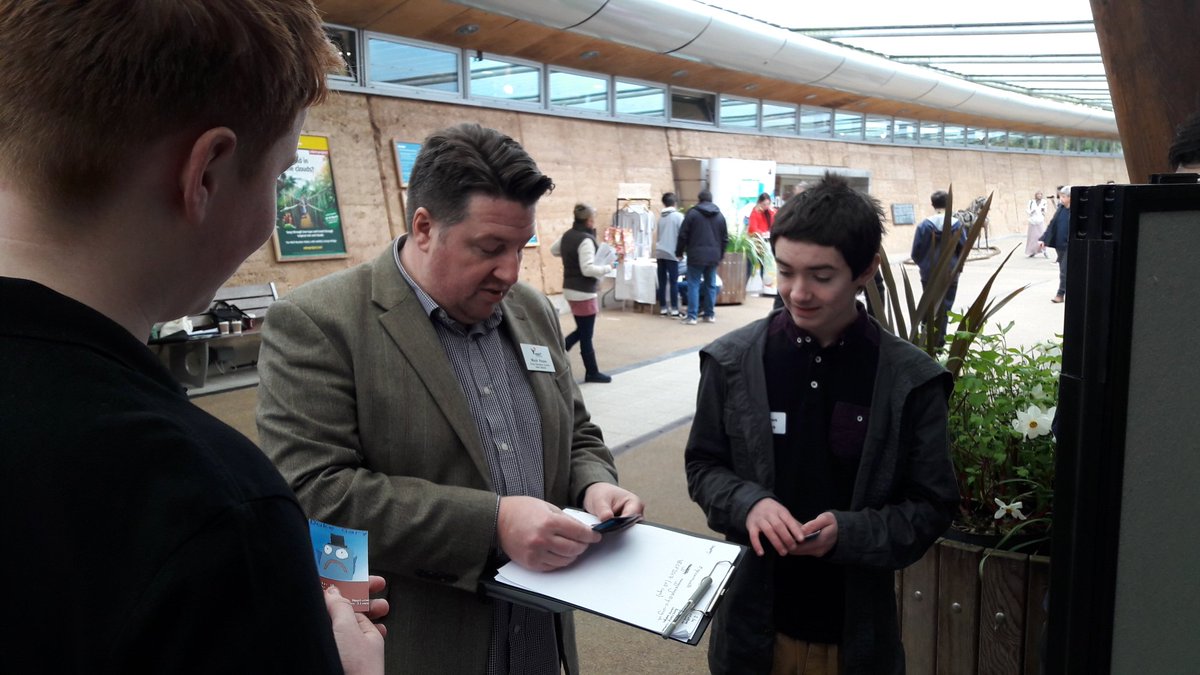 FTC_Cornwall's tweet photo. @piratefm MD @PiratePeters testing out (and winning!) our prototype game! Hope you enjoyed it! @Liskeard_School @edenproject https://t.co/maUqhY37j1