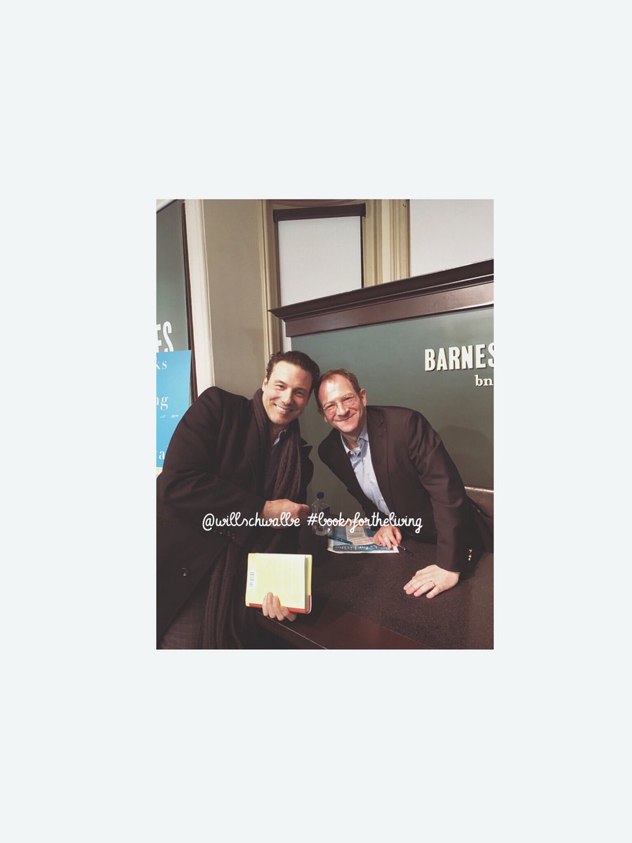 roccodispirito's tweet photo. With my talented friend willschwalbe at his first book signing @BNBuzz for #booksforliving #unionsquare #NYC #read #whyyouread #booklessons https://t.co/Meu3rJomtX
