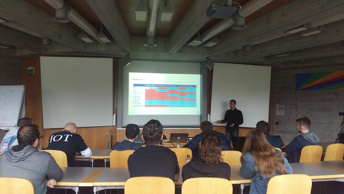 There are several privacy models on #blockchain . Vadim Uvin shows them to the students <a href="/START_Hack/">START Hack</a>