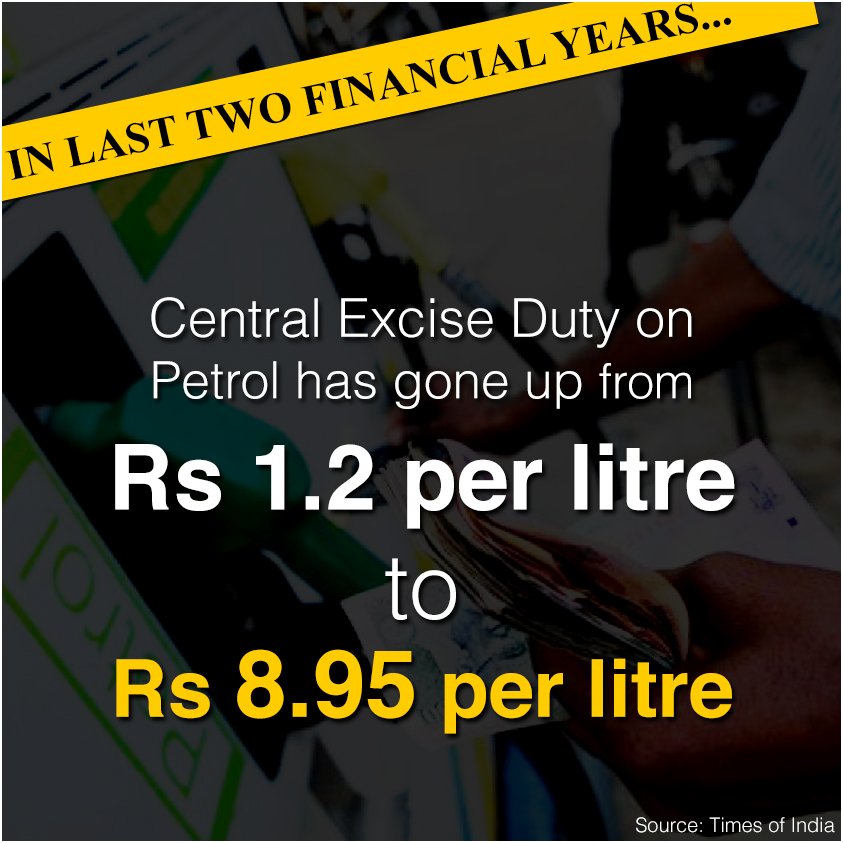 When the international price for Crude Oil goes down, Modi Govt decides to profiteer instead of passing benefits to the people.