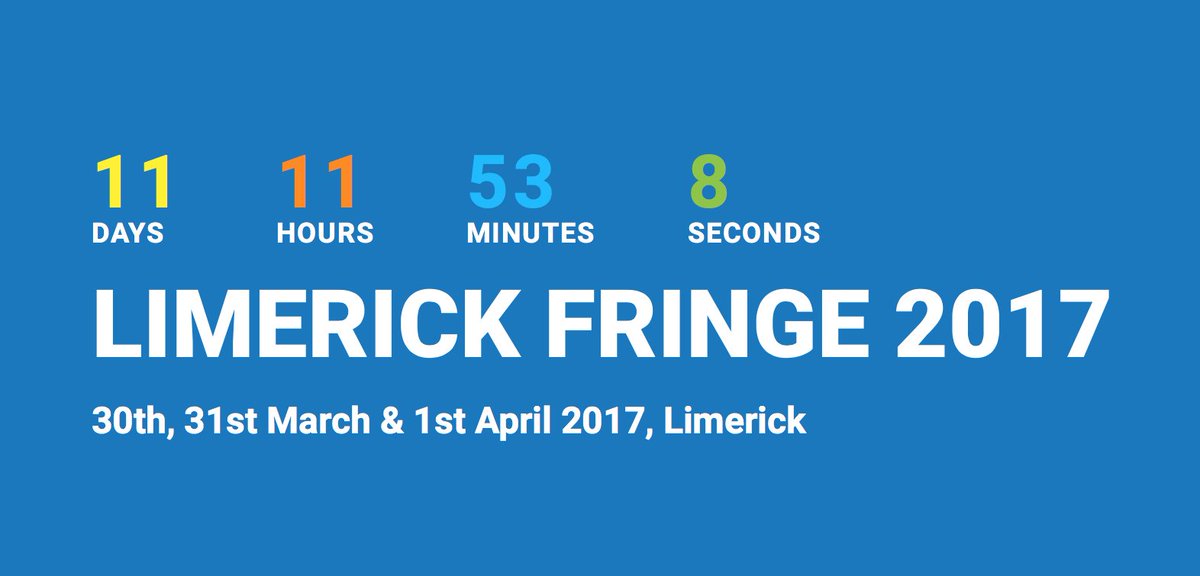 LimerickFringe's tweet photo. Aghhhhhh 11 days to go to the first ever #LimerickFringe17 😜 https://t.co/uEqph6KUsu