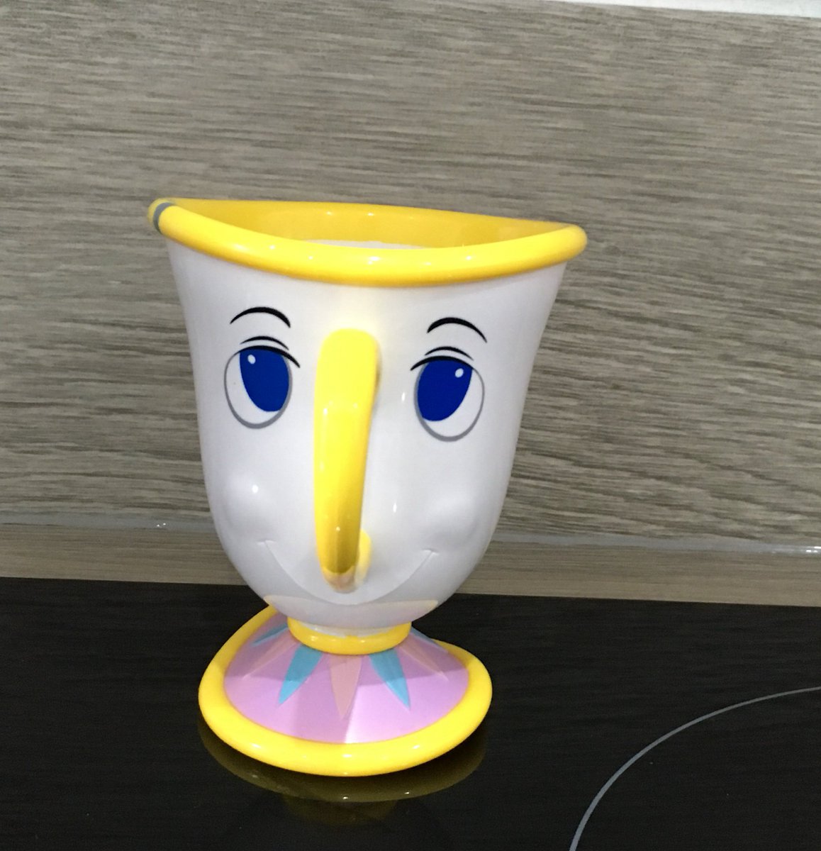 DeesidedlyMum's tweet photo. Look who we brought home yesterday! We love a trip to @DisneyStoreGBR #BeautyAndTheBeast #chiptheteacup https://t.co/E7nIqcuWed