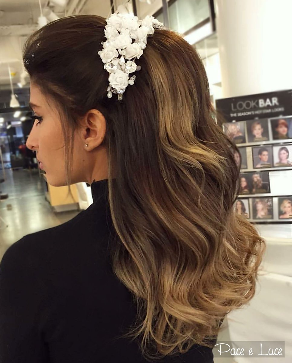 Pace E Luce Official On Twitter Gorgeous Wavy Bridal Hairstyle