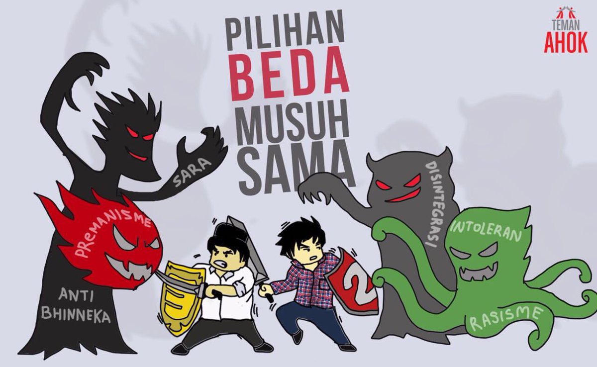 sejutatemanid's tweet photo. Berbeda pilihan tapi tetap satu tujuan, menyelamatkan Indonesia dari bibit-bibit perpecahan https://t.co/zY4mrd5sKI
