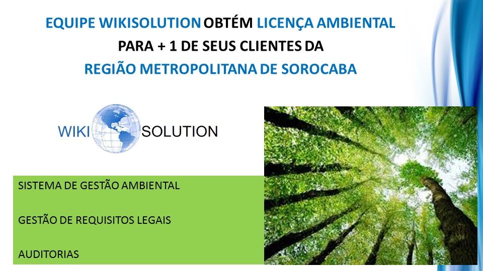 WikiSolution's tweet photo. Precisa de #LicenciamentoAmbiental? Procure a #WikiSolution! https://t.co/2CcfbeTYik