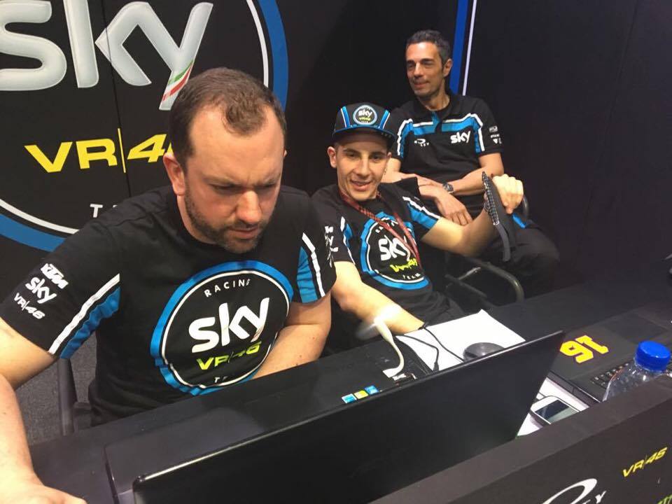 VR46RacingTeam's tweet photo. .@nbulega and @M16NO are waiting with anxiety the beginning of the first session of official test in Losail! 😁 https://t.co/QCj0hwpoDo