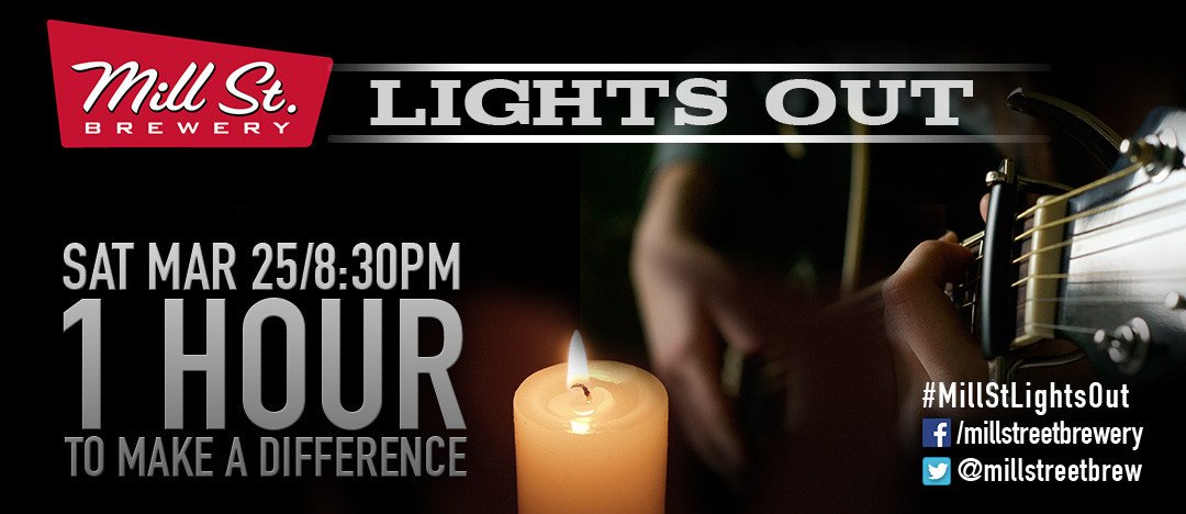 SAT MAR 25 8:30pm is #MillStLightsOut at <a href="/theburbspub/">theburbspub</a> with <a href="/rapideyereview/">rapideyereview</a> @millstreetbrew <a href="/indieweek/">INDIE WEEK</a> #earthhour millstreetearthday.com