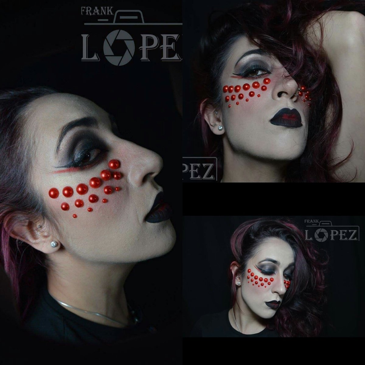 Sesión rojo..... #franklopezfotografía #claragd89 #katvondbeauty #jordana #milani #sephora #eyeliner