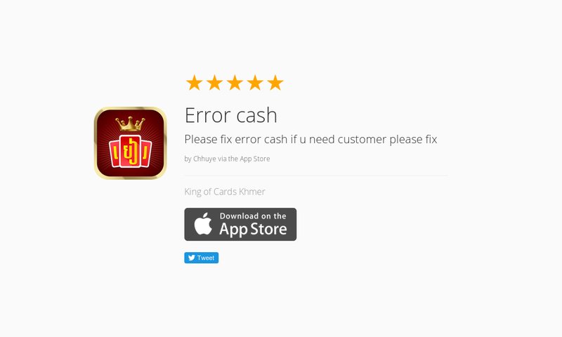 sabayosja's tweet photo. 5 Star Review: "Error cash: Please fix error cash if u need customer please fix" https://t.co/LP8XgVjIZi https://t.co/ypydGFw3RE