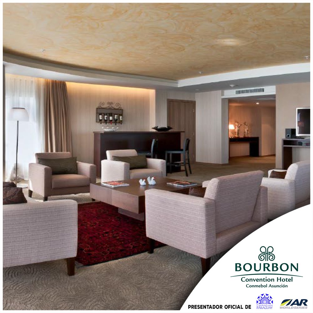 El Hotel Bourbon ofrece una privilegiada suit presidencial, con una armoniosa combinación de ambientes y una fantástica vista panorámica.