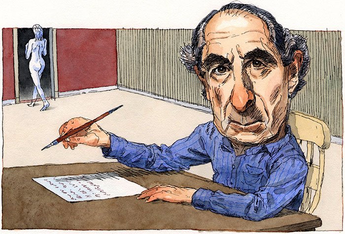 Happy birthday to Philip Roth - Art by John Cuneo 