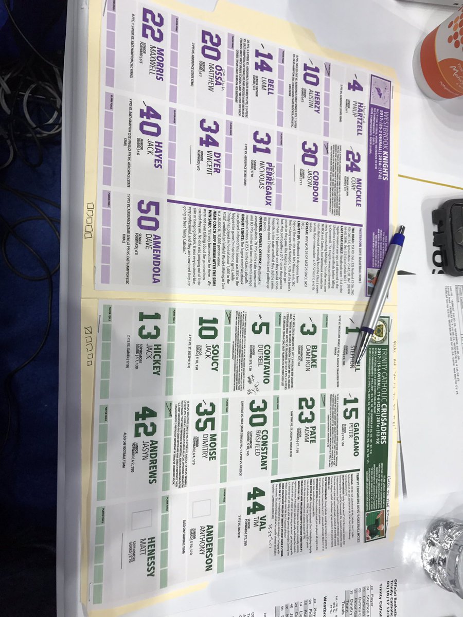 My man <a href="/cooperkboardman/">Cooper Boardman</a> comes prepared when he broadcasts a game. Listen to all of today's finals on <a href="/RadioWWPT/">WWPT 90.3 FM</a> #ctbb