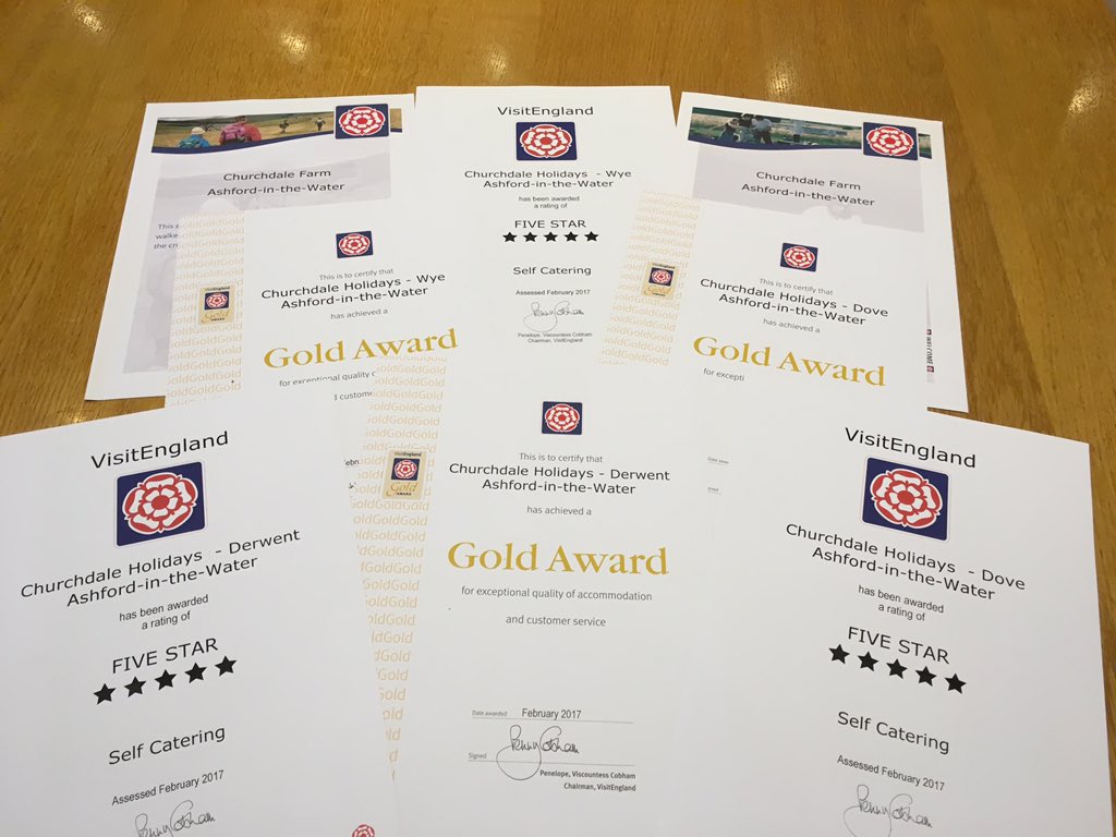 Delighted to have received our 5 star Gold Awards again