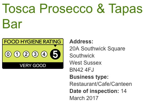 ToscaSouthwick's tweet photo. Yay, we got a 5 star rating from the @adurandworthing enviromential health officers this week #eatsafely #Southwick
https://t.co/McN8W5Ks2F https://t.co/JatkNLIKxu