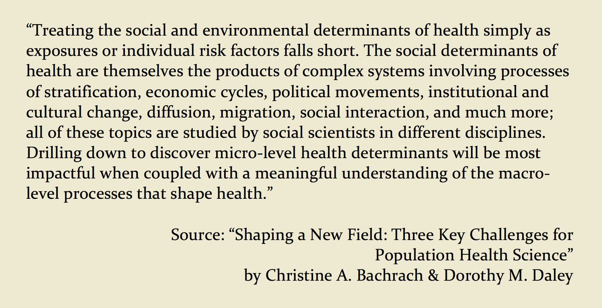 AMJPublicHealth's tweet image. OpEd: Challenges for population health science will include interdisciplinary work on social determinants of health goo.gl/ypsfPX