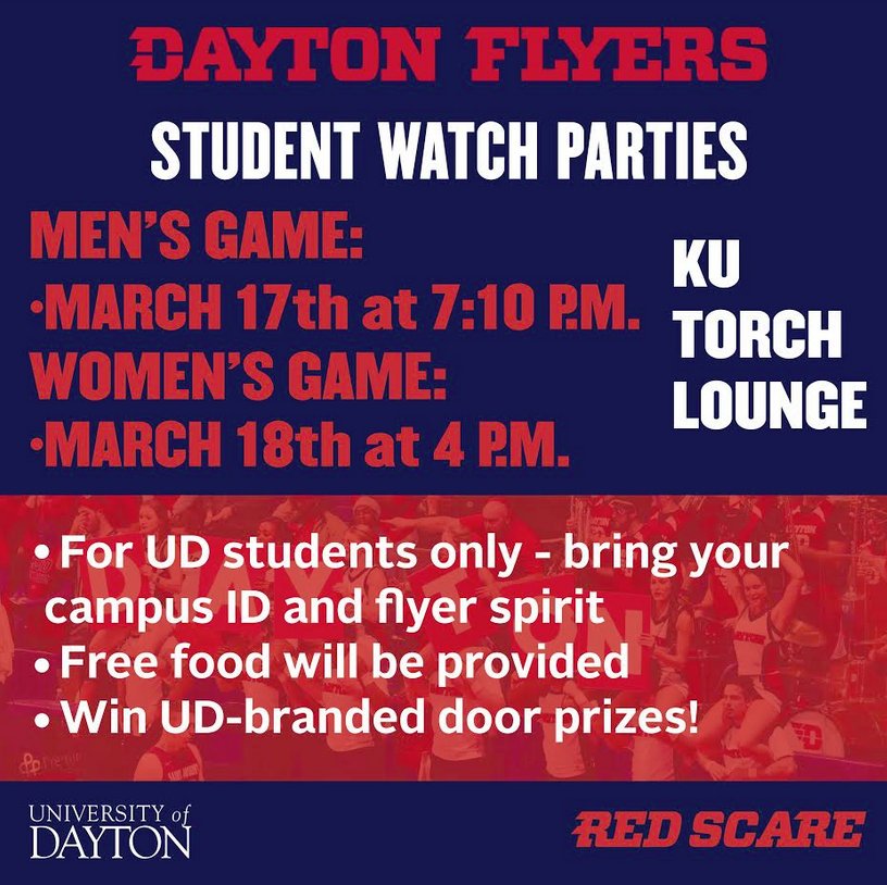 We'll see you TODAY Sat 3/18 @ 4pm in KU Torch Lounge -- <a href="/DaytonWBB/">Dayton Women's Basketball</a> wants you to get #LOWD as Flyers do!