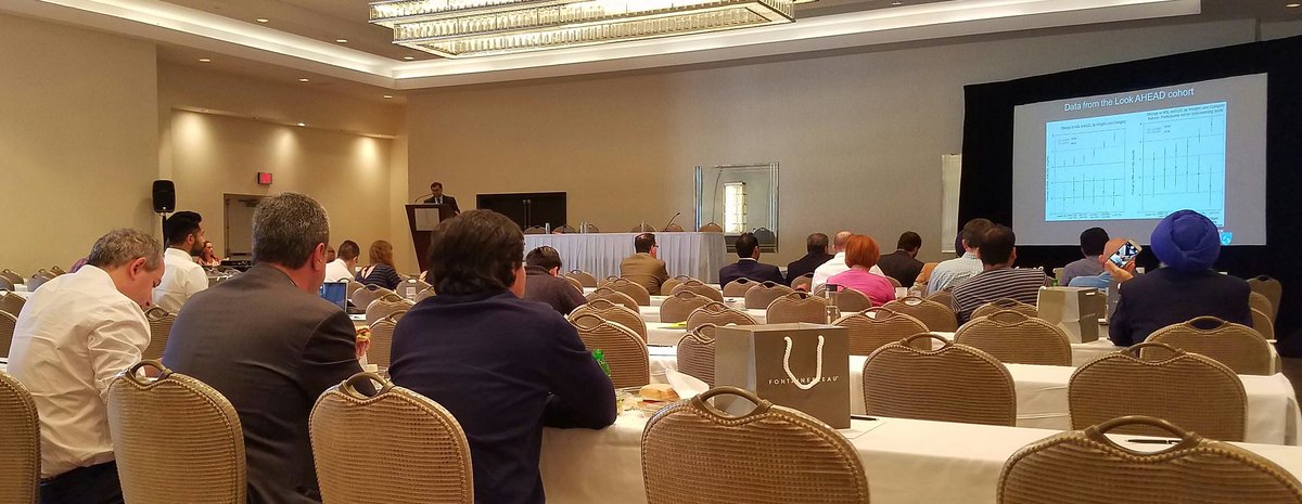 MetabolicEndo's tweet photo. Dr. Huseini discussing lifestyle modification and pharmacotherapy for #obesity in lunch breakout session at #FESCourse2017 https://t.co/xEjpTzi0pA