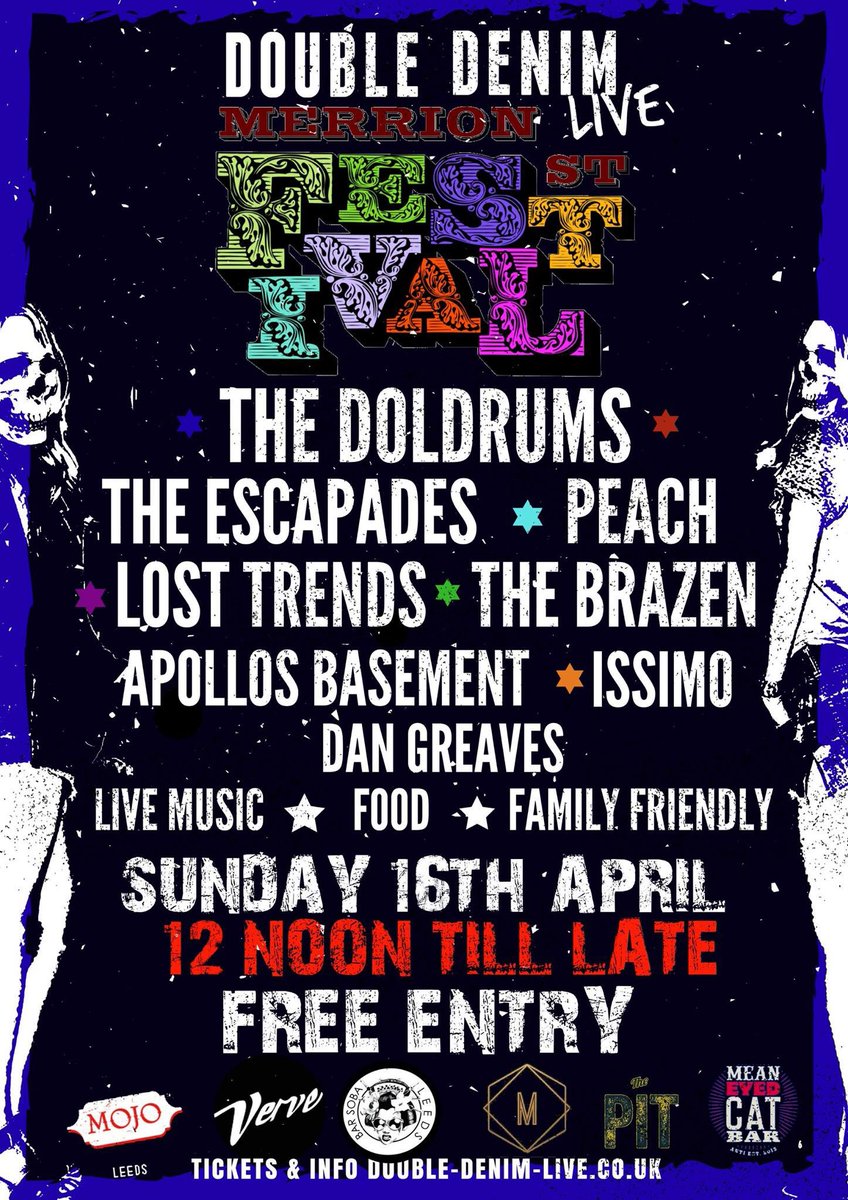 Merrion St Fest Sun 16th April Frre Entry 👖👖 ☀️