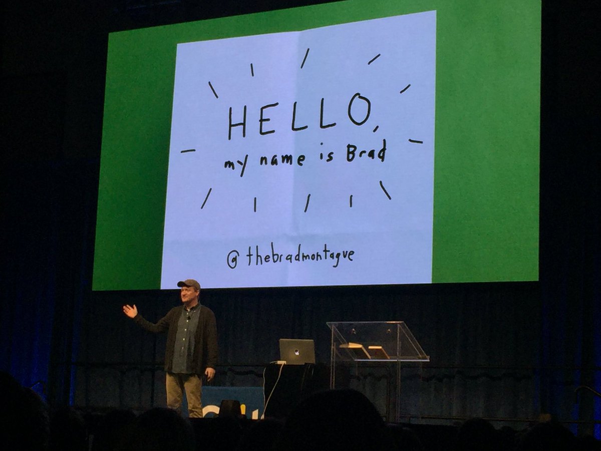 ACarmodyHistory's tweet photo. Staying sparky with @thebradmontague the creator of Kid President! #PVCUE17 https://t.co/btUh3jSIGG