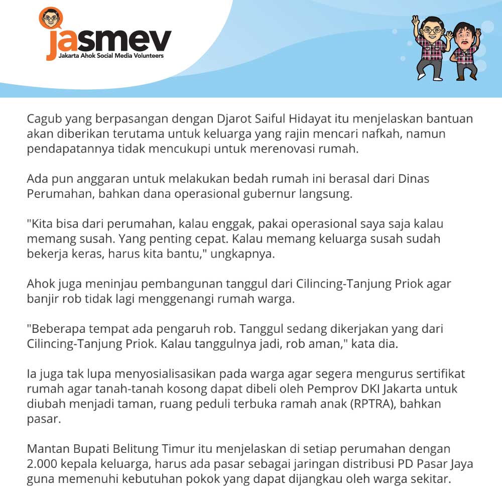 dewikania_dedew's tweet photo. Dana yang dikeluarkan untuk program bedah rumah berasal dari dinas perumahan dan dana operasional Ahok Djarot, keren yah, #AtapBadja https://t.co/1UPH4INr2W