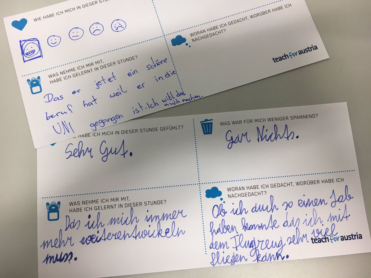 tharnold's tweet photo. Made my day 😃 Schülerfeedback 1. Klasse NMS. Danke @TeachForAustria #greatinitiative https://t.co/EjI42PJMmQ