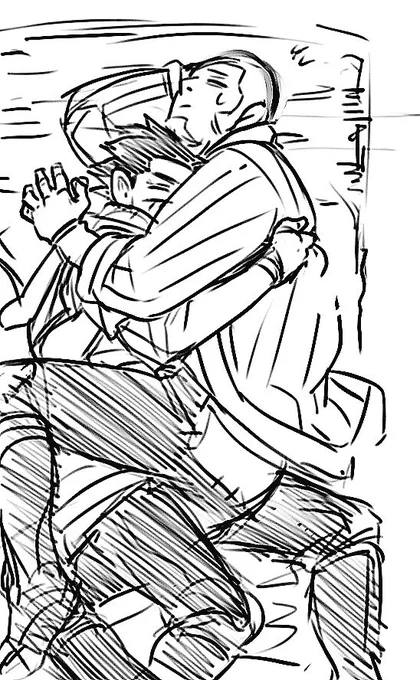 殴り書き。抱き枕白石で杉白 