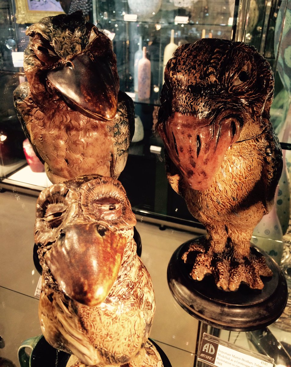 BADA1918's tweet photo. Loving the grotesque features on these extraordinary Martin Brothers tobacco jars from @signeddesigned on Stand B7 at #BADA2017 til March 21 https://t.co/LTzC6E3n7v