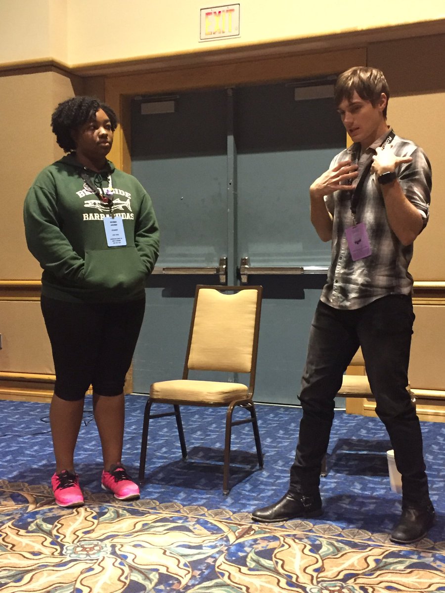 dramabull7142's tweet photo. @WRHS7142 @wiregrassRanchH @D14_Updates Broadway's Justin Sargent (Spider-Man)working with Bri from Troupe 7142 https://t.co/oIyKJpbYLO