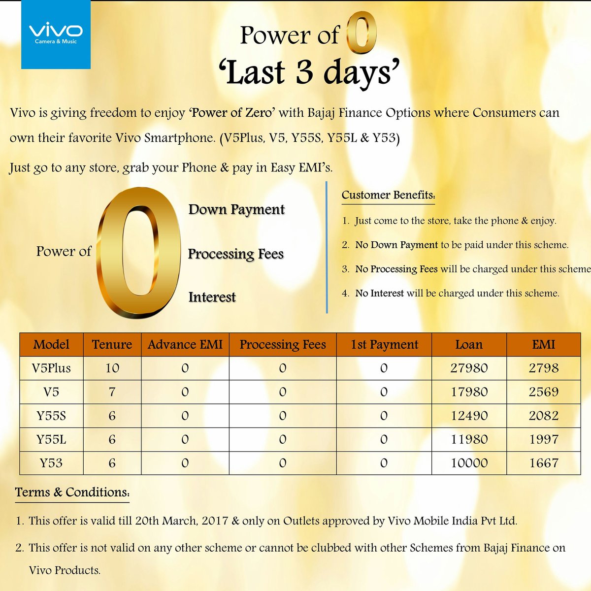vivotraining's tweet photo. "Owning a Vivo Smart Phone Was Never So Easy. Buy a Vivo phone at 0 Down Payment. Happy Selling."
#cameraandmusic
#VivoIndia https://t.co/gV9xWPBQKQ