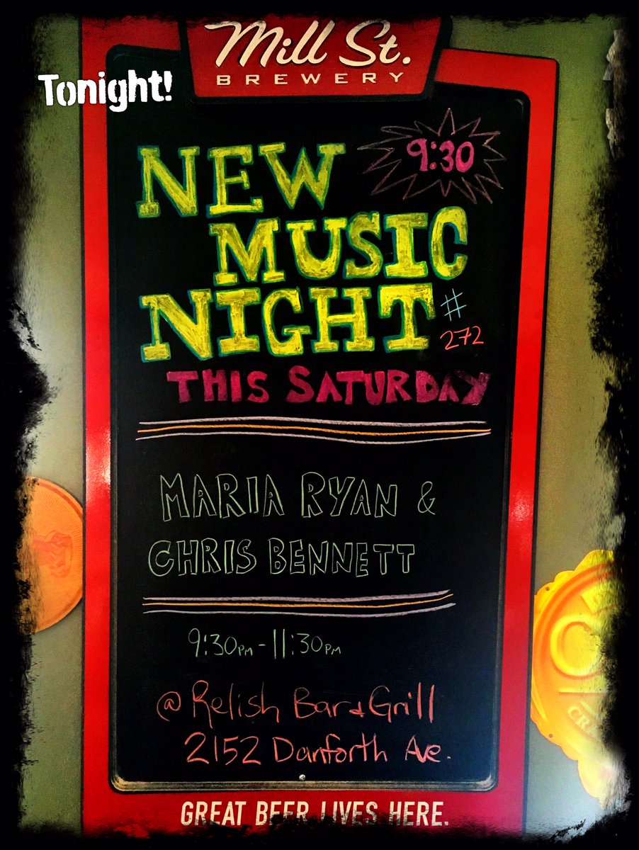 ((Tonight)) NMN #272 featuring Maria Ryan &amp; Chris Bennett! <a href="/marialryan/">Maria Ryan Music</a> Music at 9:30pm #livemusicTO