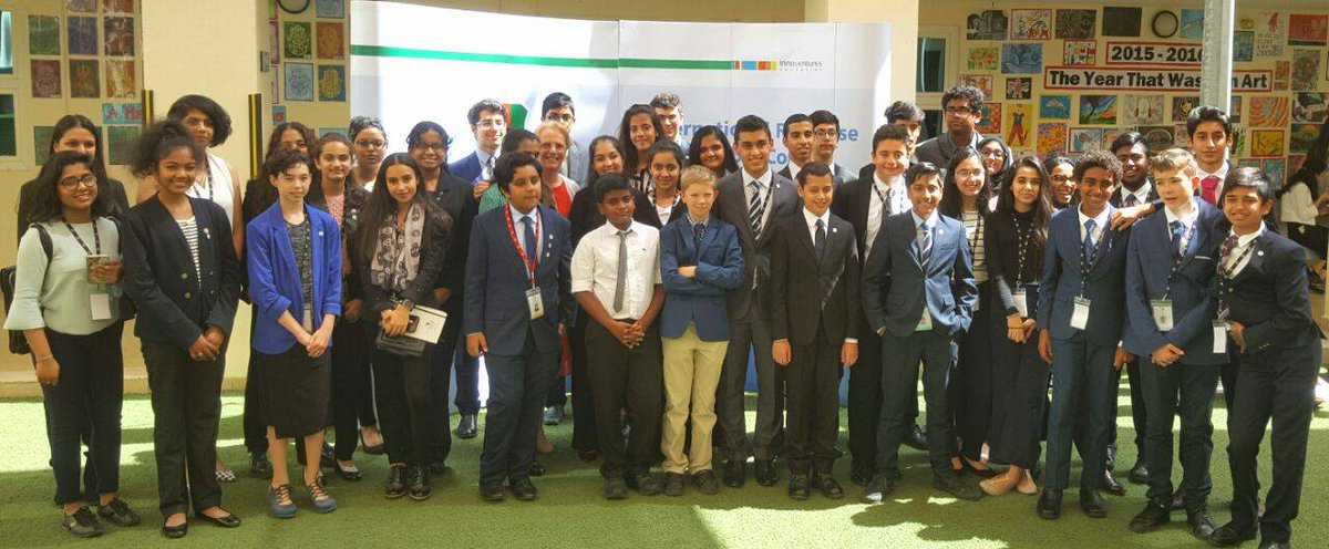 UISDubai's tweet photo. #UTSMUN kids at @DIAMUN_DIA debating on International Response to Global Conflict. @Taaleem's Ros Marshall stopped by for a snap! https://t.co/0o2yRVwhVV