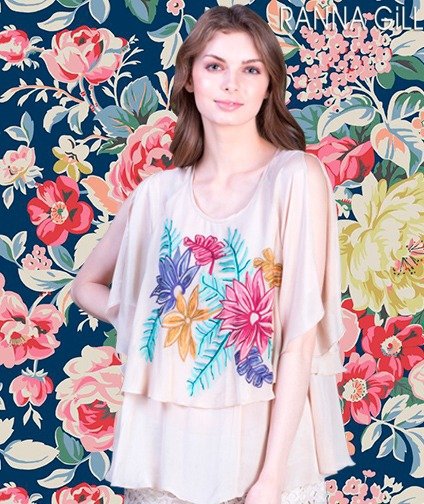 RannaGill's tweet photo. #Floral Ivory Top from our #springsummer2017 now available at #rannagillstores https://t.co/lBPv2Gip6B