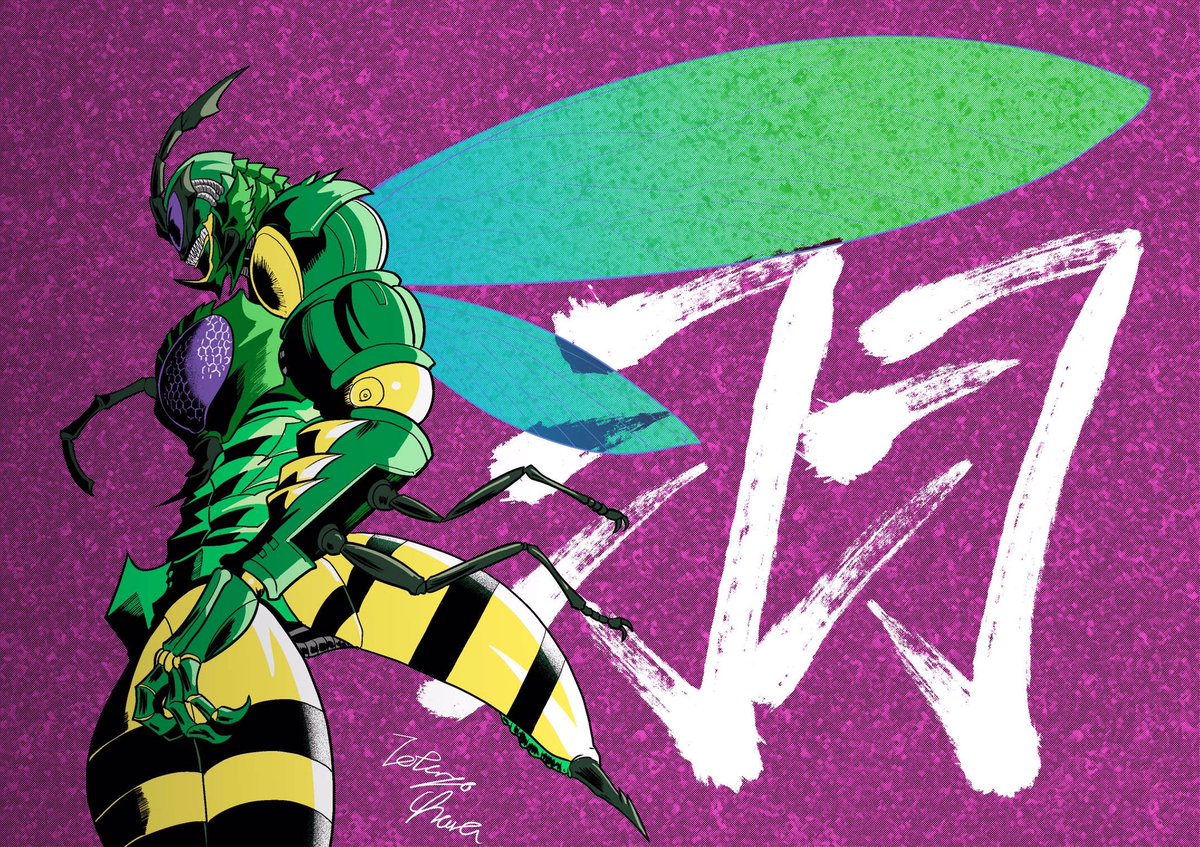 オオハラテツヤ 育休中 Tf版深夜のカオスお絵描き60分一本勝負 お題 羽 個人的に 羽 の漢字は昆虫を連想させるぶ ん