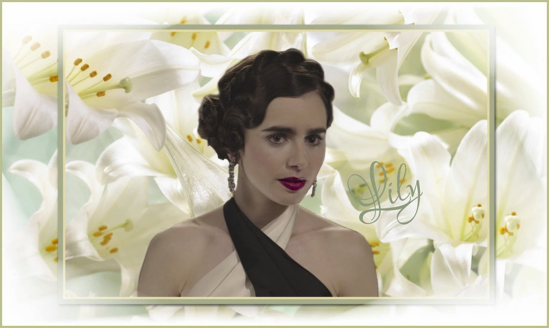 A very happy birthday to our Lily Collins from all the Art by  