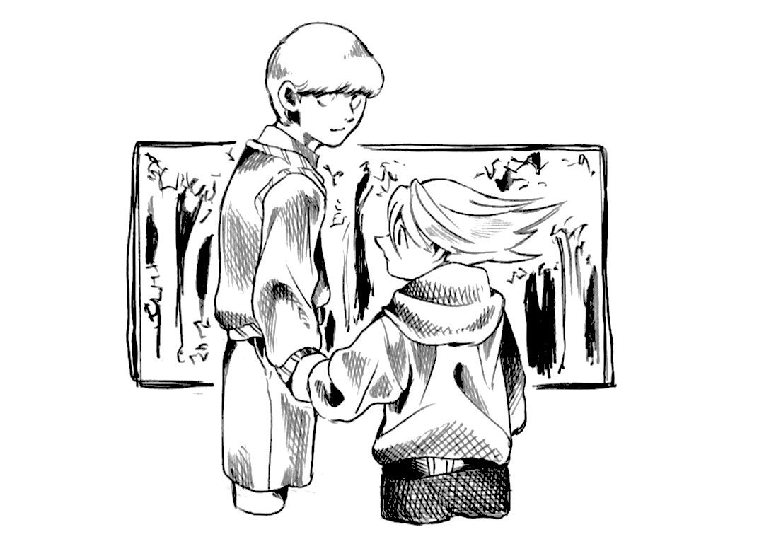 #42深夜のワンドロ
子アルと子ジェット
(※42子供化)
(※オマケ/コピペ落描き漫画) 