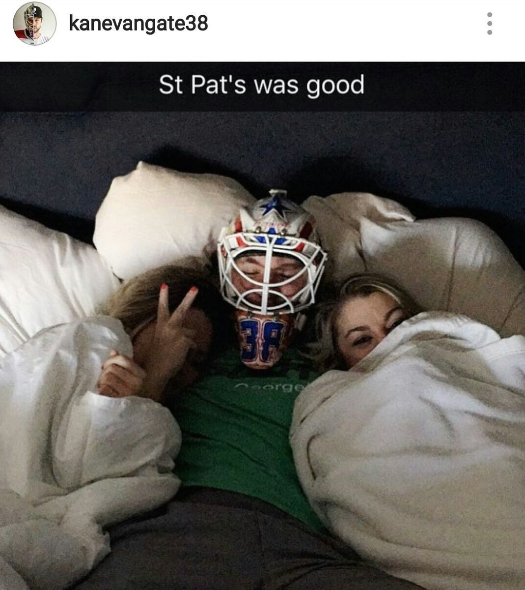FanlyHockey's tweet photo. Always wear protection, tendies. @KaneVanGate38 https://t.co/VXsYMHDmM1