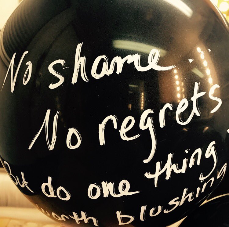 lilycollins's tweet image. Birthday surprise on set @LastTycoonTV. Cake and balloons with quotes from #Unfiltered! The sweetest treats from the best cast and crew...