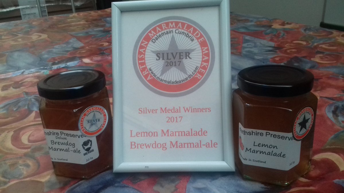 PerthshirePrese's tweet photo. Drink @BrewDog on your toast every morning. Marmal-ale @MarmaladeAwards. Silver award 2017 https://t.co/8terZe3Cvt
