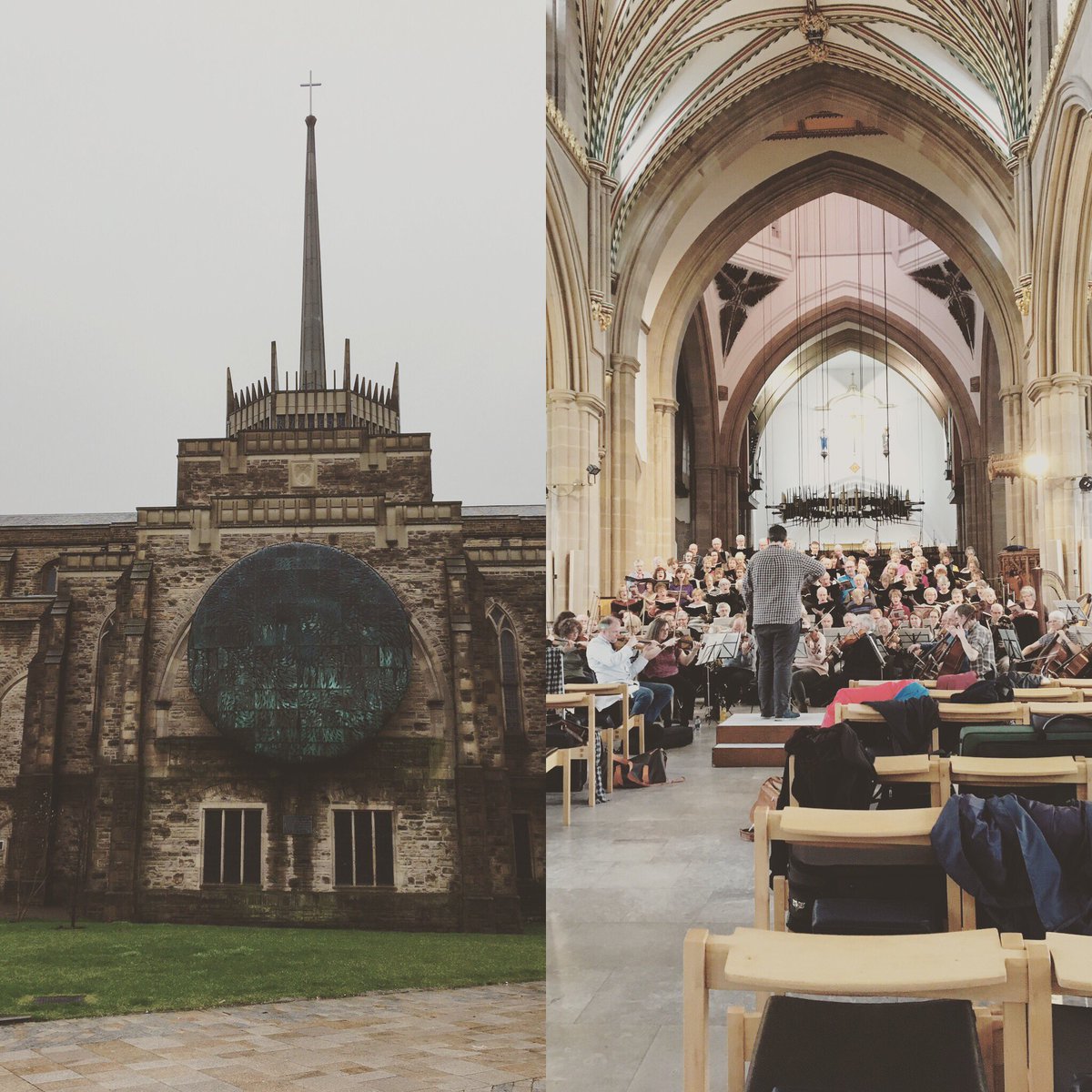 TDHopkinson's tweet photo. Rehearsals underway for @BlackburnChoir #gerontius tonight in the lovely @bbcathedral #elgar #oratorio #bass #singerlife @TomNewallMusic https://t.co/HhPbwbJQDK