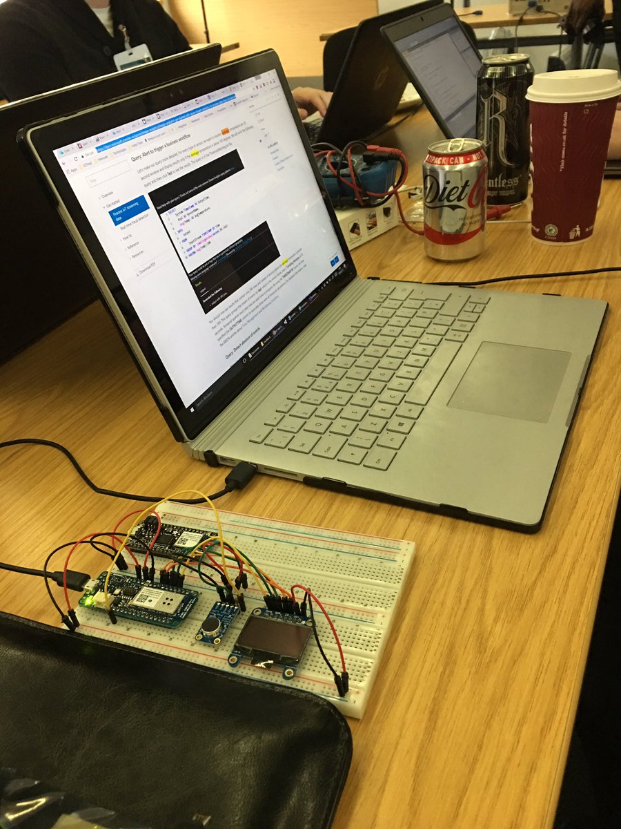 WaterstonsLtd's tweet photo. #hackAPS update: we have an awesome sensor that measures the sound level of the surroundings and a sensor simulator. https://t.co/lagHOr78JU