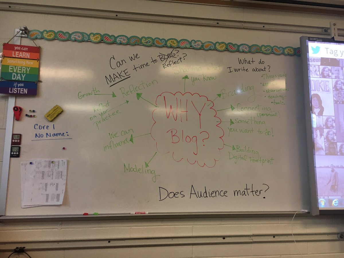 Why Blog?  How can a blog help you as an educator?  Find out what I experienced while at EdCamp that I can bring back into my classroom.