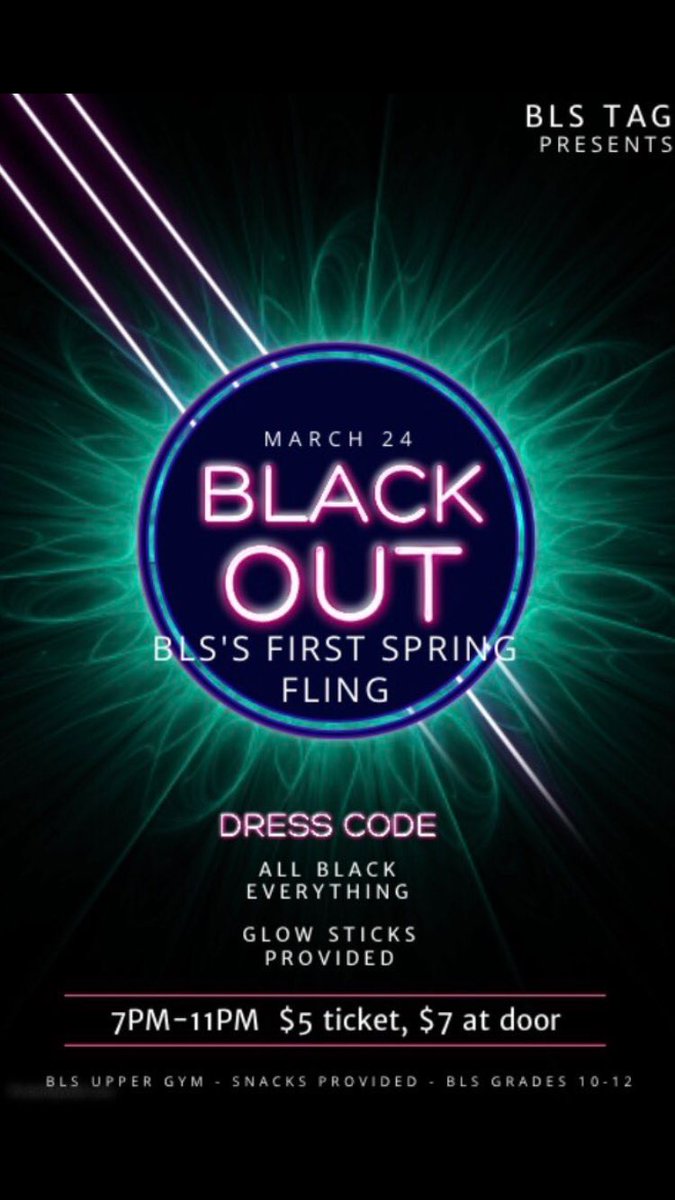 Remember guys TAG is hosting a spring fling and we expect everyone to be there!!!! Come out, enjoy yourselves, and have fun with us!🎉