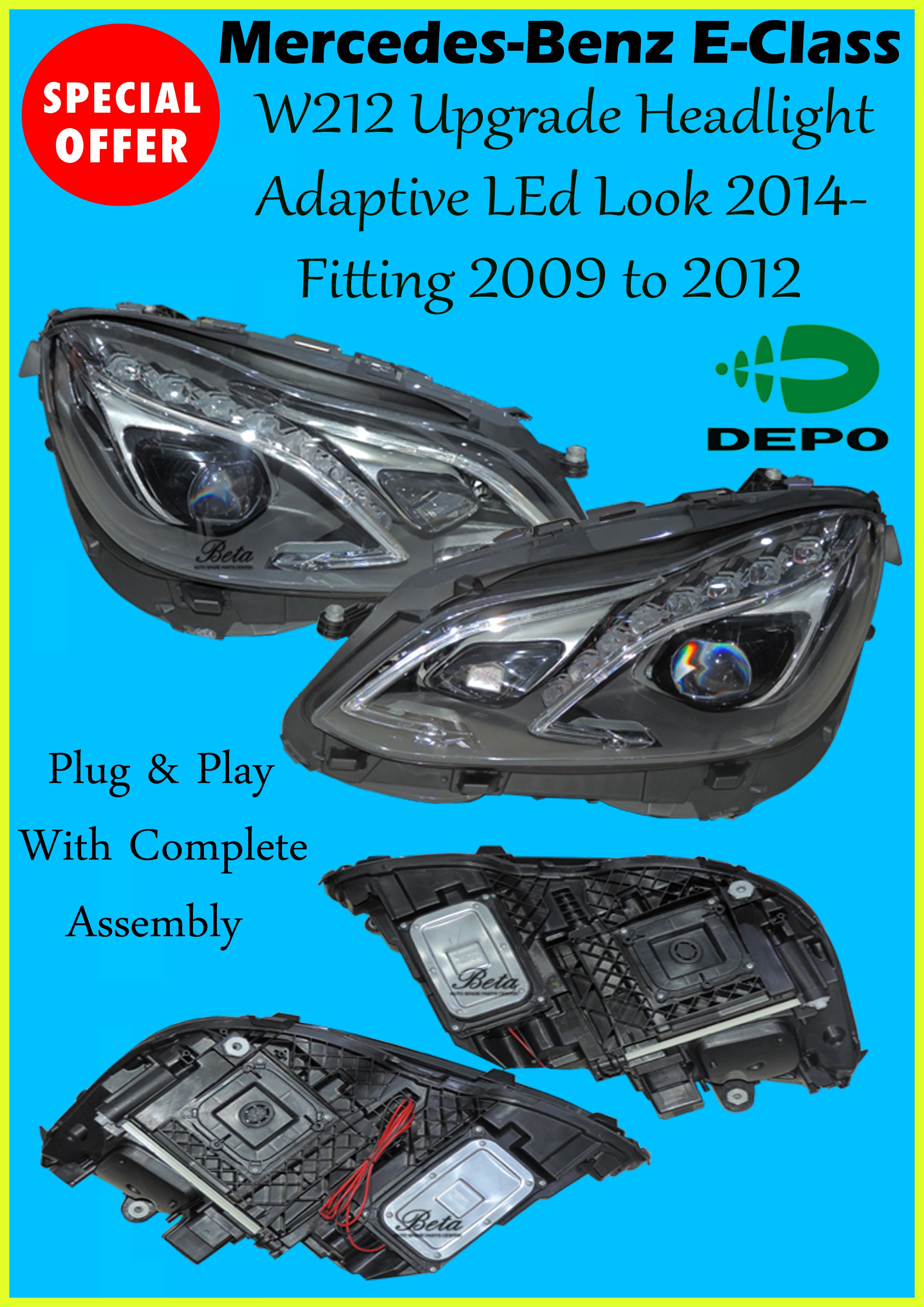 W212 headlight discount
